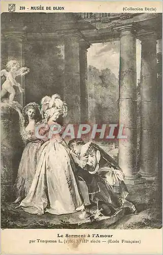 Cartes postales Musee de Dijon Le Serment a l'Amour par Trinquesse L (1786) XVIIIe siecle (Ecole Francaise)