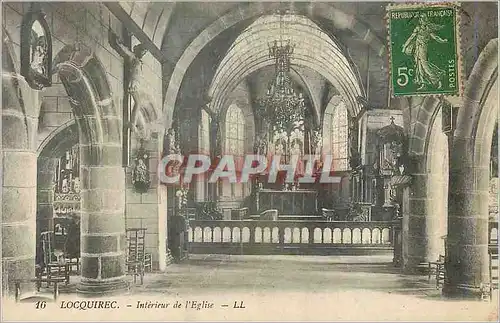 Ansichtskarte AK Locquirec Interieur de l'Eglise