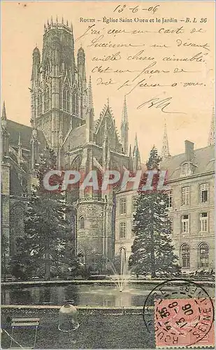 Ansichtskarte AK Rouen Eglise Saint Ouen et le Jardin