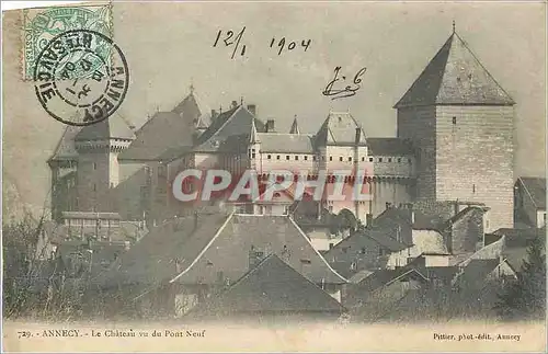 Cartes postales Annecy Le Chateau vu du Pont Neuf