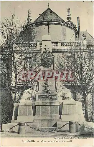 Cartes postales Luneville Monument Commemoratif