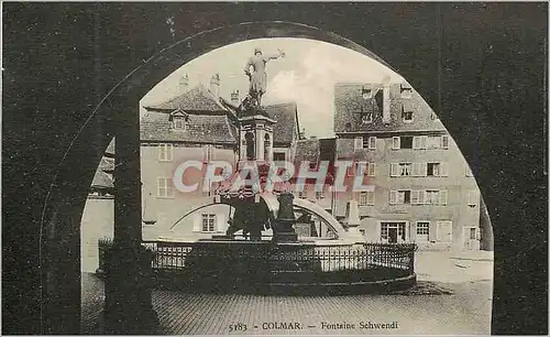 Cartes postales Colmar Fontaine Schwendi