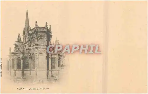 Cartes postales Caen Abside Saint Pierre (carte 1900)