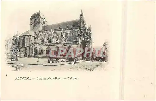 Cartes postales Alencon L'Eglise Notre Dame Marche  (carte 1900)