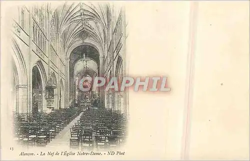 Cartes postales Alencon La Nef de l'Eglise Notre Dame (carte 1900)