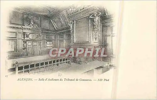Cartes postales Alencon Salle d'Audiences du Tribunal de Commerce (carte 1900)