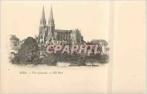 Cartes postales Sees Vue Generale (carte 1900)