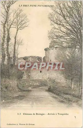 Cartes postales La Bretagne Pittoresque Chateaux de Bretagne Arrivee a Tonquedee