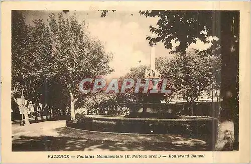 Cartes postales Valence Fontaine Monumentale (E Poitoux arch) Boulevard Bancel