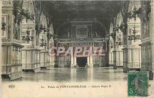 Cartes postales Palais de Fontainebleau Galerie Henri II