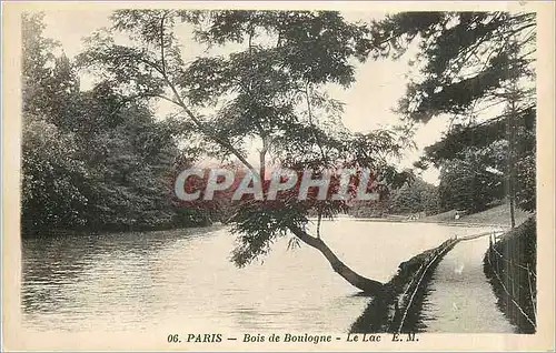 Cartes postales Paris Bois de Boulogne Le Lac E M