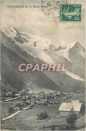 Ansichtskarte AK Chamonix et le Mont Blanc A la Reine des Cartes postales Nice