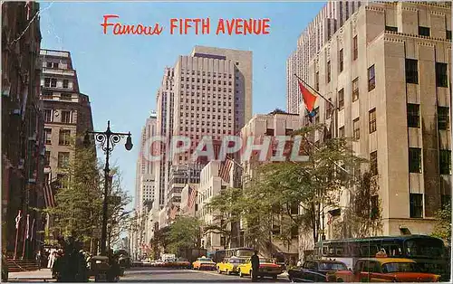 Cartes postales moderne Famous Fifth Avenue Rockefelier Center Distric at 50 th street looking south New York City