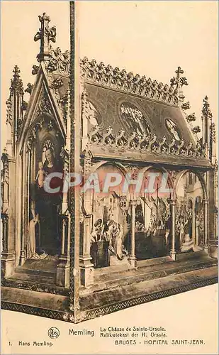 Cartes postales Bruges Hopital Saint Jean La Chasse de Sainte Ursule Memling