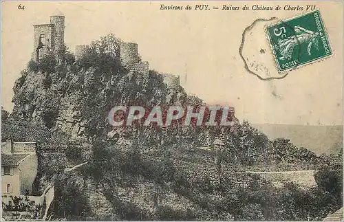 Cartes postales Environs du Puy Ruines du Chateau de Charles VU