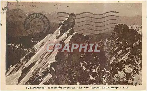 Cartes postales Dauphine Massif du Pelvoux Le Pic Central de la Meije