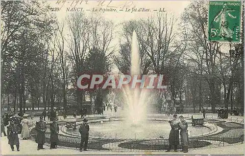 Cartes postales Nancy La Pepiniere Le Jet d'Eau Militaria