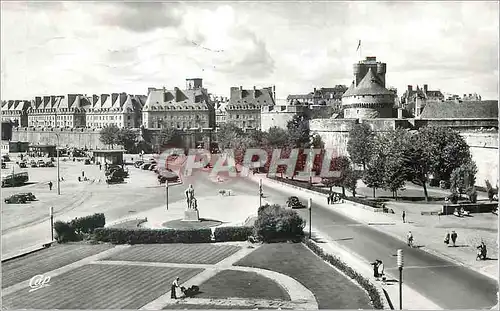 Moderne Karte Saint Malo Cite Corsaire Le Chateau et les nouvelles Constructions