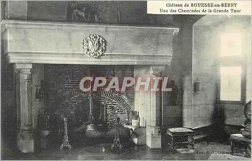 Cartes postales Chateau de Bouesse en Berry Une des Cheminees de la Grande Tour