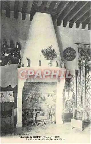 Cartes postales Chateau de Bouesse en Berry La Chambre dite de Jeanne d'Arc