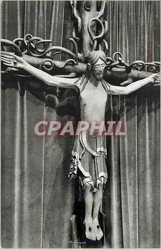 Moderne Karte Le Christ sur la croix arborescente Bois peint XIIe s Eglise de Moissac (Tarn et Garonne)