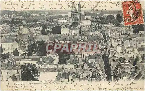 Cartes postales Tours Vue generale vers la Cathedrale