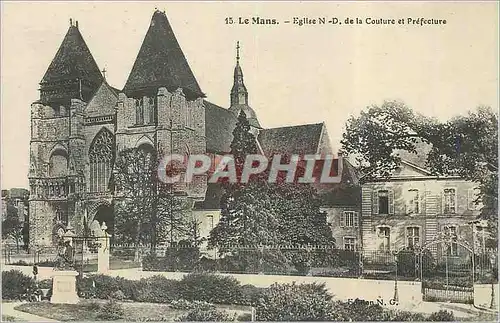 Ansichtskarte AK Le Mans Eglise N D de la Couture et Prefecture