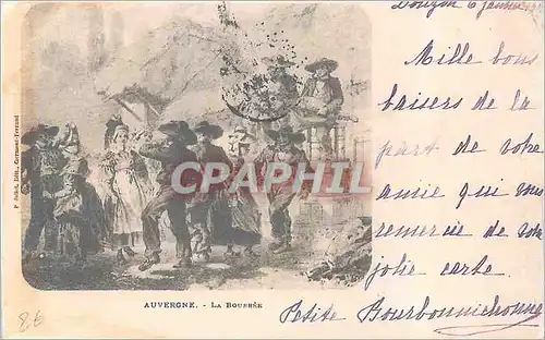 Cartes postales moderne Auvergne La Bourree Folklore