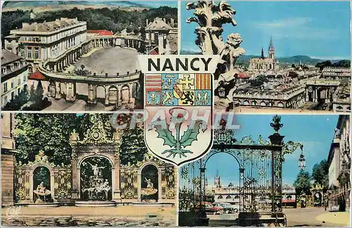 Cartes postales moderne Nancy Hemicycle Fontaine de Neptune Vue generale Grilles Jean Lamour