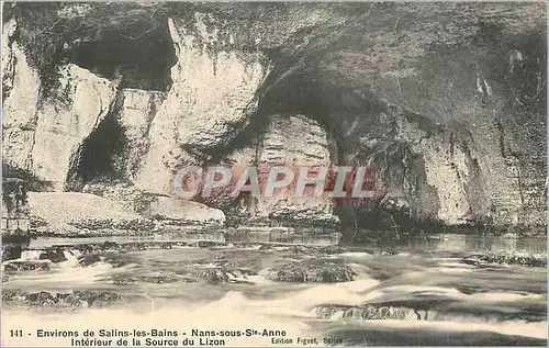 Ansichtskarte AK Environs de Salin les Bains Nans Sous Ste Anne Interieur de la Source du Lizon