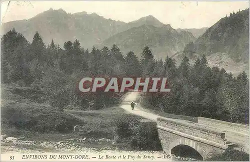Cartes postales Environs du Mont Dore La Route et Le Puy du Sancy