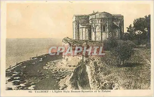 Cartes postales Talmont l'Eglise Style Roman Byzantin et la Falaise