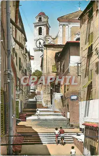 Cartes postales moderne Villefranche sur Mer Rue de l'Eglise La Cote d'Azur