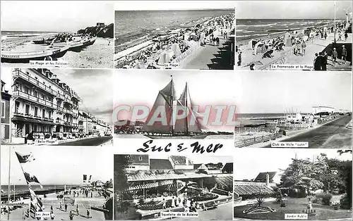 Moderne Karte Luc Sur Mer La plage et les falaises La plage Club de voile Bateau Baleine