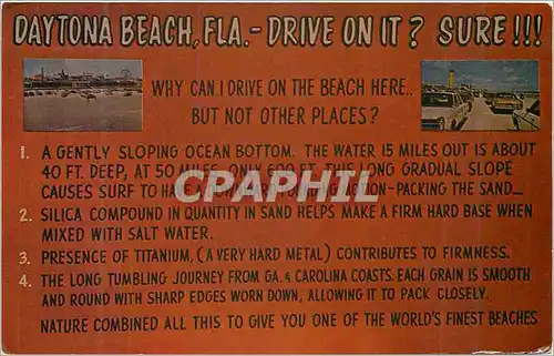 Cartes postales moderne Daytona Beach Fla Drive ont it Sure Beach News Journal Florida Board of Conservation