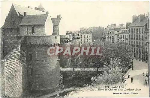 Ansichtskarte AK Nantes Les 3 Tours du Chateau de la Duchesse Anne