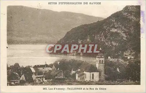 Cartes postales Lac d'Annecy Talloires et le Roc de Chere Sites Pittoresques de Savoie