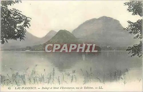 Cartes postales Lac d'Annecy Duingt et Mont d'Entrevernes vus de Talloires