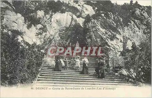 Cartes postales Duingt Grotte de Notre Dame de Lourdes (Lac d'Annecy) Enfants