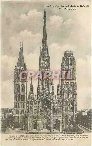 Cartes postales La Cathedrale de Rouen Vue d'ensemble