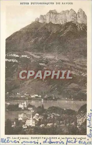 Ansichtskarte AK Lac d'Annecy Duingt Talloires et les Dents de Lanfont Sites Pittoresques de Savoie