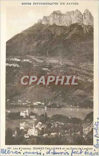 Cartes postales Lac d'Annecy Duingt Talloires et les Dents de Lanfont Sites Pittoresques de Savoie