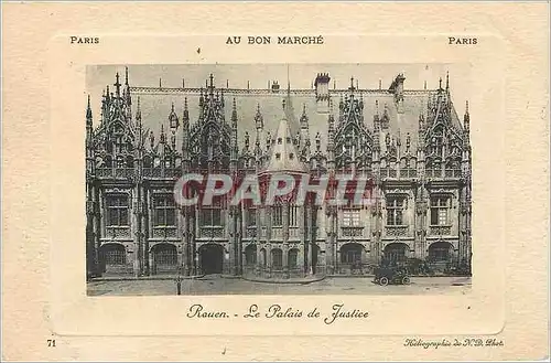 Cartes postales Rouen Le Palais de Justice au Bon marche Paris