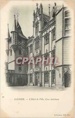 Ansichtskarte AK Saumur L'Hotel de Ville Cour interieure (carte 1900)