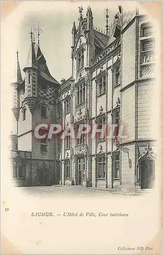 Cartes postales Saumur L'Hotel de Ville Cour interieure (carte 1900)