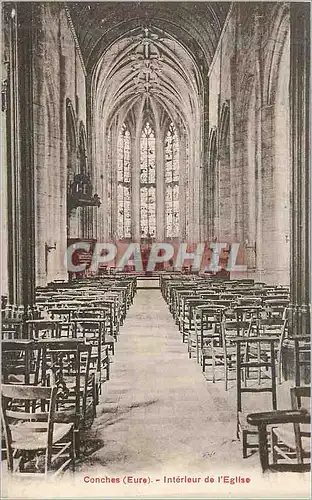 Cartes postales Conches (Eure) Interieur de l'Eglise
