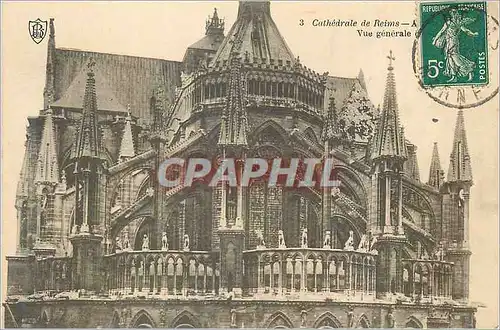 Cartes postales Cathedrale de Reims Vue generale