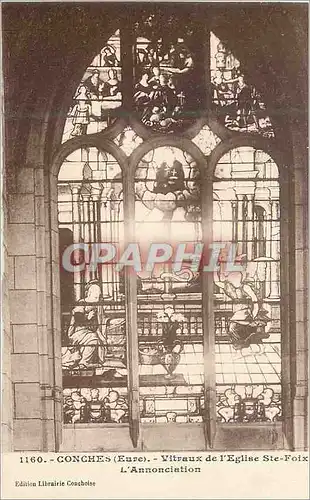 Cartes postales Conches (Eure) Vitreux de l'Eglise Ste Foix L'Annonciation