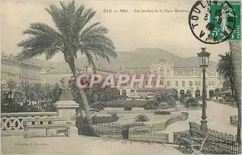Cartes postales Nice Les Jardins de la Place Massena