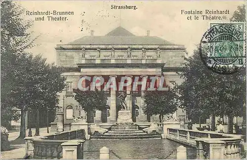 Cartes postales Strasbourg Fontaine Reinhardt et le Theatre